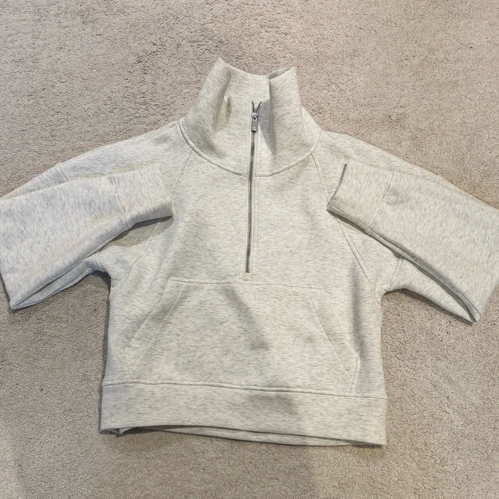 CALIA Women's Soft Scuba Mock Neck 1/4 Zip - Picture 3 of 7